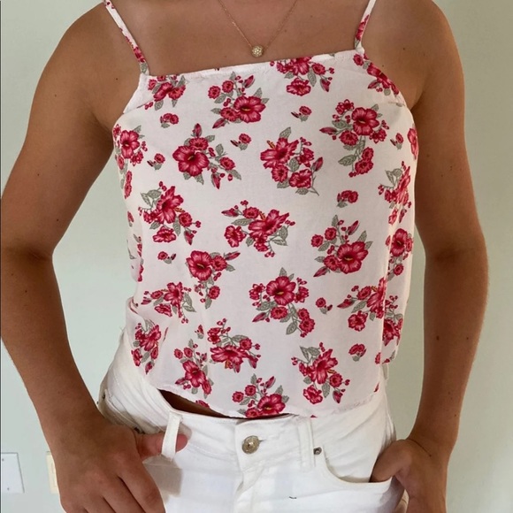 H&M Tank Top with Flowers - Picture 1 of 4